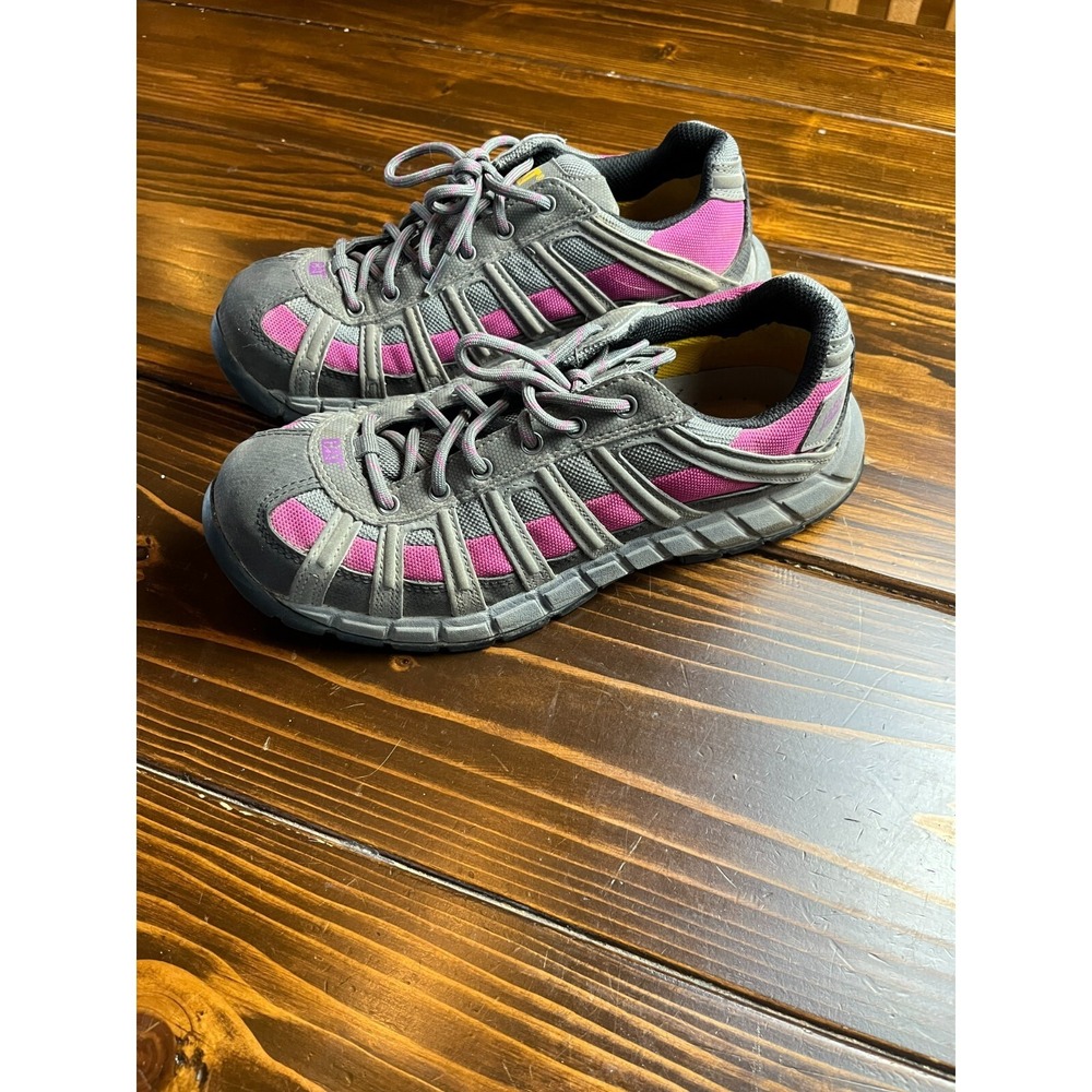 CAT Shoes, Womens Size 8.5, Purple Gray, Steel Toe Sneakers, T1000, Safety Shoes